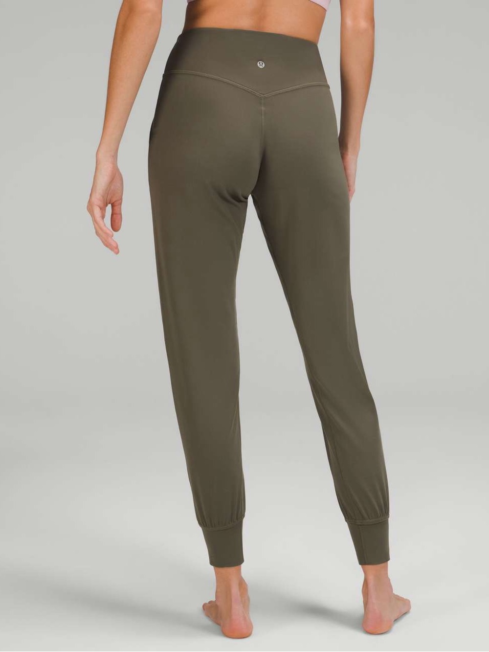 Lemon Olive Green High-Rise Track Joggers